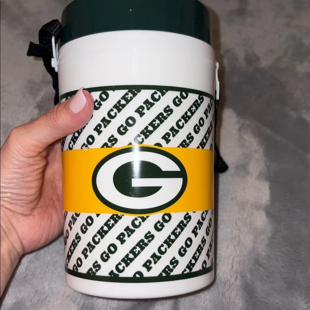 NFL 1990s Green Bay Packers plastic canteen can cooler with a shoulder strap NEW